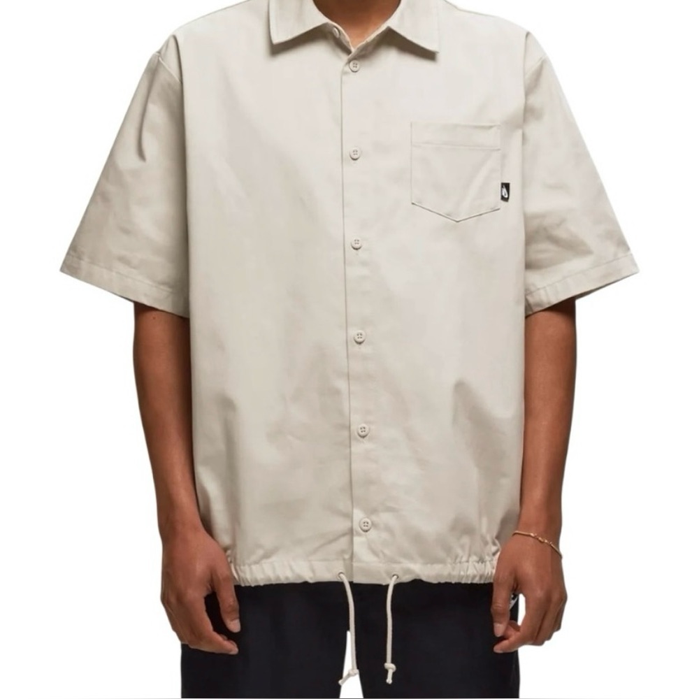 Nike Beige Short Sleeve Button Down Shirt